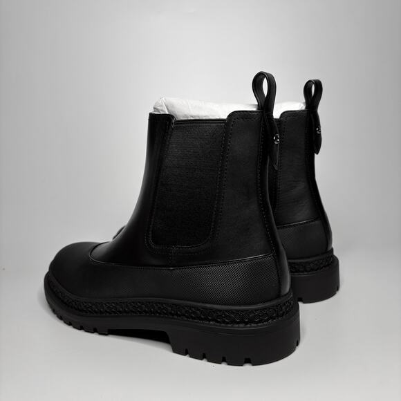 Coach Men's Carver Lug Sole Chelsea Boots in Black - Picture 3 of 10